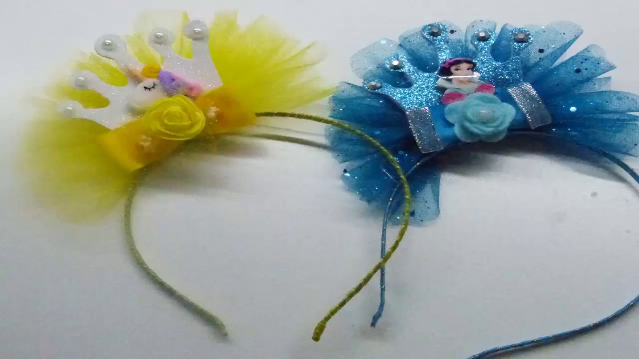 Diadema Corona de tul  y Foamy Diy🌸🎀🎀Paso a paso Diadema tul