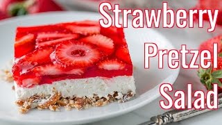 Strawberry Pretzel Salad Recipe - Best Party Dessert! Resimi