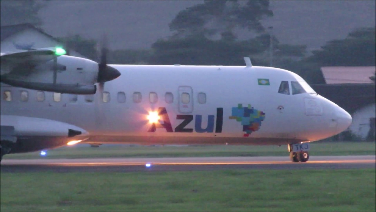 Pouso e Decolagem em Joinville - ATR 72-600 AZUL - (PR-TKJ) 29/12/2019