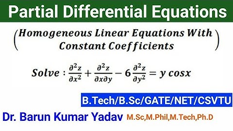 Homogeneous Linear Partial Differential Equations  with Constant Coefficient | PDE | part 20 |