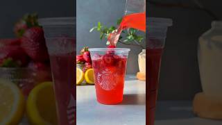 Move over Starbucks!! Remaking the strawberry açaí with lemonade refresher at home #drinks #food