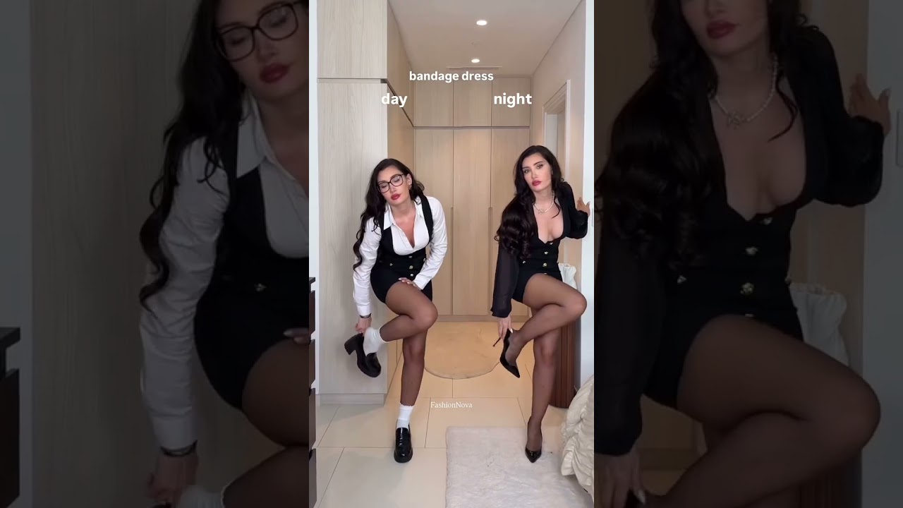 Styling the same bandage dress from day to night