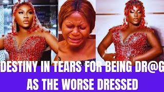 Destiny Etiko in tears for being labeled worst dressed at the AMVCA