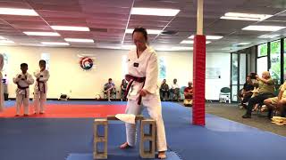 Mom and Dad - TKD Black Belt Test (Brick Break)