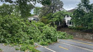 Strong storms down large trees, snap power poles near Atlanta’s Grant Park