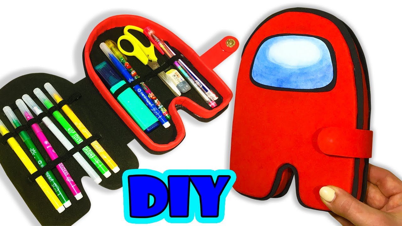 DIY AMONG US Pencil Box / ПЕНАЛ АМОНГ АС своими руками