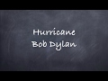 Hurricanebob dylan lyrics