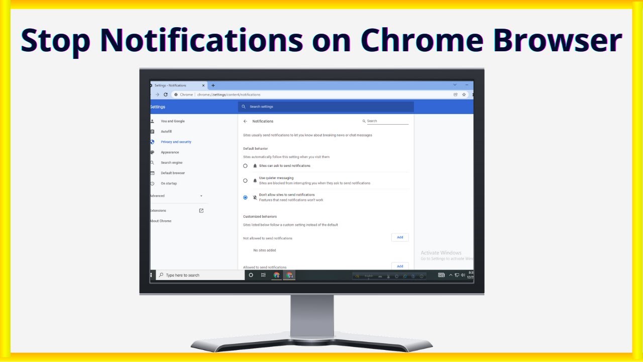 how to stop notifications on chrome || disable notification chrome ...