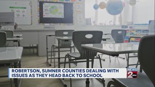 Robertson Sumner counties dealing with issues as students return to school