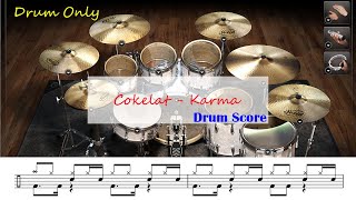 Cokelat - Karma Backing Track Drum | Partitur Drum | Not Balok Drum | MDS