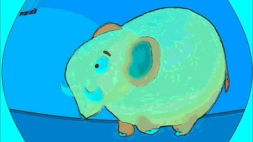 ELEPHANT IN COLOR INVERSION+CARTOON+FISHEYE EFFECTS||HICKORY-DICKORY DOCK
