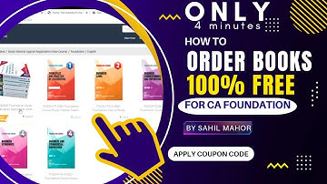 How to order CA foundation Books from ICAI free | shortest process | #sahilmahor#cafoundationbooks