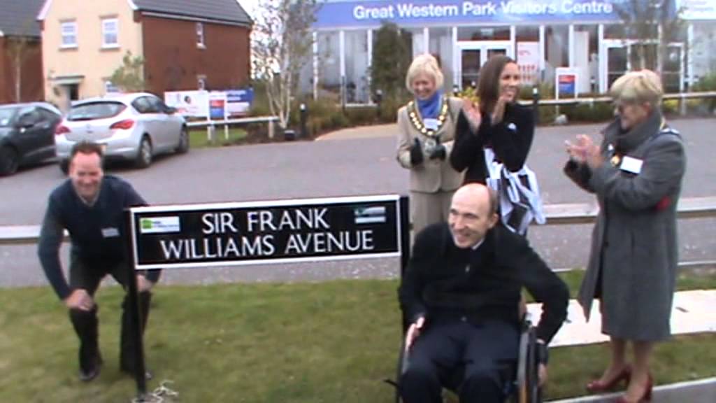 Sir Frank Williams Avenue unveiling October 2012