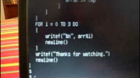 BCPL Program sorting numbers.