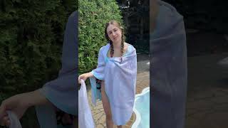 I accidentally fell in the pool ! #funny #skit #fyp