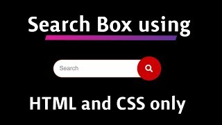 Animated Search Bar using HTML CSS | CodingNepal