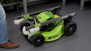 Assembling your Greenworks 21 Push Lawn Mower with EZ Fold Handles