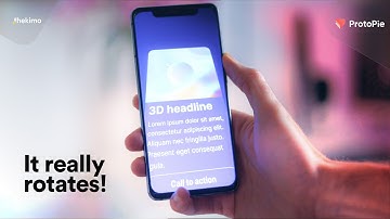 Tilt your phone to rotate the card - ProtoPie tutorials