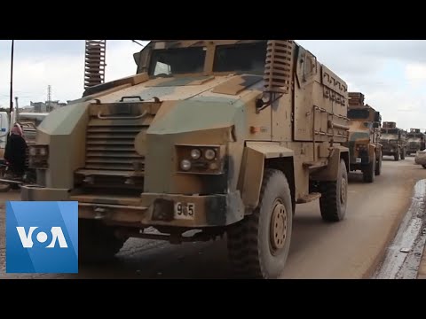 Turkish Convoy Seen Entering Northwestern Syria