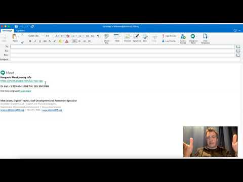Creating Google Meet from Within Outlook