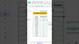How to Use the ROUNDDOWN Formula in Google sheet