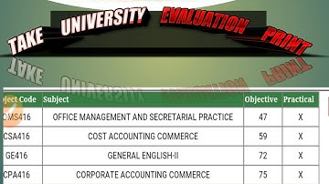 Print Out Your University Evaluation Status
