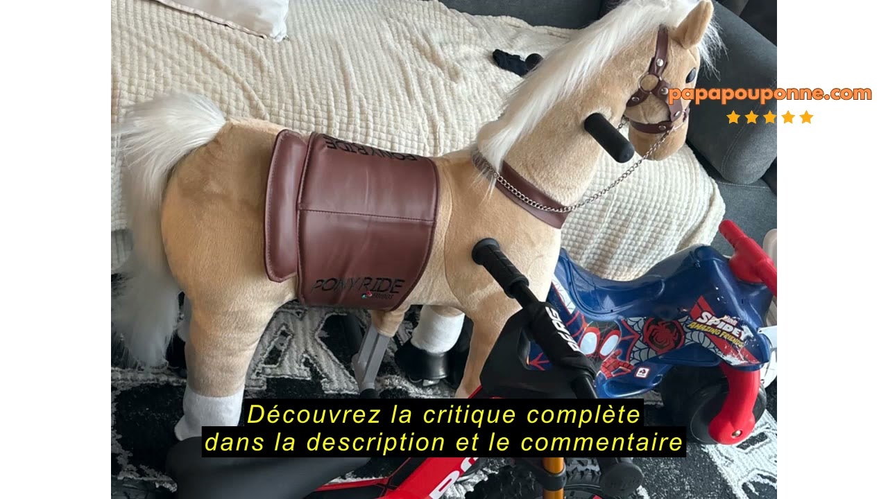 PonyCycle Officiel Classique U Série Montez sur Une Licorne en Peluche avec Un Animal Qui se promène, Licorne Rose pour Les Enfants de 4 à 9 Ans, Taille Moyenne U402 PonyCycle Officiel Classique U Série Montez sur Une Licorne en Peluche avec Un Animal Qui se promène, Licorne Rose pour Les Enfants de 4 à 9 Ans, Taille Moyenne U402