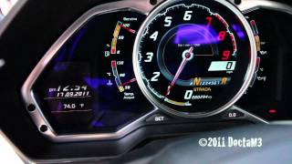Lamborghini Lp700-4 Aventador Dash View With Cold Engine Rev