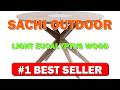 Sachi Outdoor Light Eucalyptus Wood and Concrete Round Dining Table - B0BQP94NPS