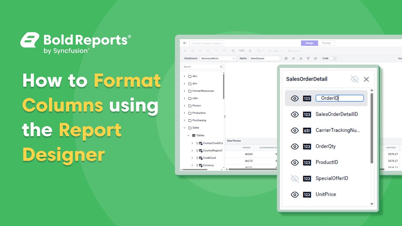 How to Format Columns Using the Report Designer | Bold Reports - YouTube