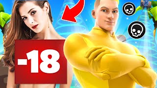 MA COPINE RETIRE UN VÊTEMENT A CHAQUE KILL SUR FORTNITE !