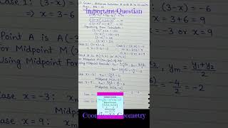 Coordinate Geometry Short Trick 🔥 | Class 9th&10th Most Important Question 2026 #shorts #maths#viral