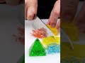 relaxing asmr of cutting colorful glass jellies