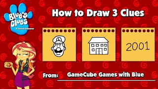 Blues Clues And Sunset Shimmer Htd 3 Clues From - Gamecube Games With Blue