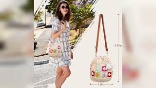 Overview: Noocro Crochet Kit for Advanced or Intermediate Beginner DIY Granny Square Bucket Bag,... screenshot 5