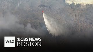 Thick smoke from Cape Cod brush fire seen for miles
