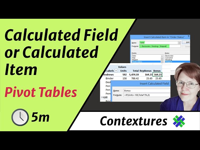 Excel Pivot Table Calculated Items and Calculated Fields - YouTube