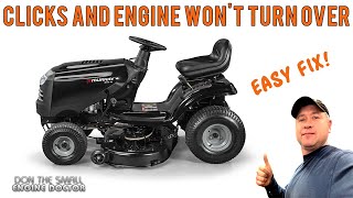 Lawn Tractor Clicks But Won