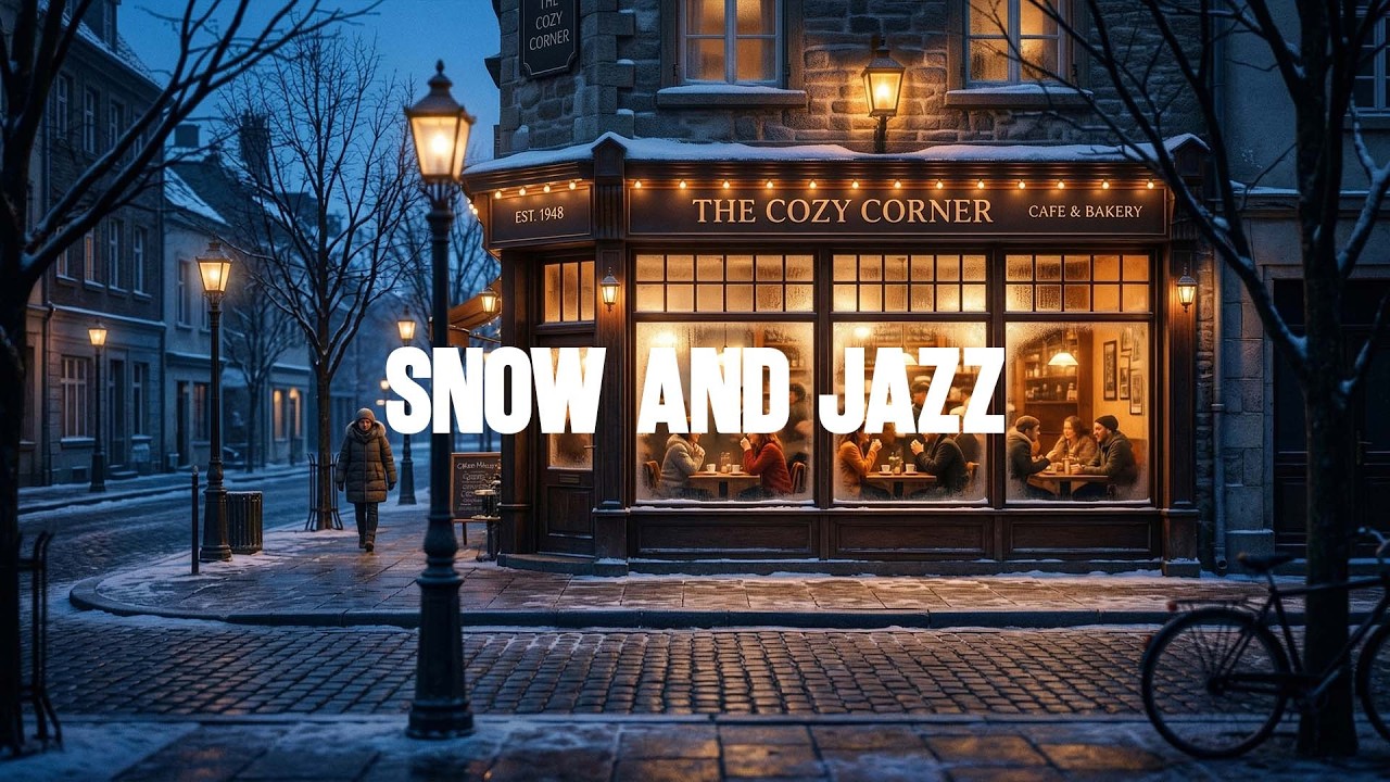 Quiet Winter Jazz 🎷 Warm Indoor POV | Snowy Night Through the Window