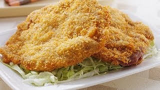 【楊桃美食網】火鍋肉片變身起士炸豬排 