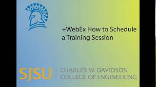 Scheduling a Training Session - WebEx