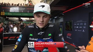 Oscar Piastri: Hoping Long-Run Pace Saves the Day | Post Qualifying Interview | Sao Paulo G