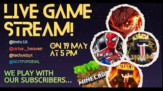 50K special Minecraft stream with @TechvidzYT @Igris_Aris and NOTPVPDEVIL