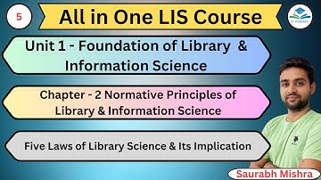 Five Law of Library Science II All in One LIS Course II #emrs #kvs #nvs #dsssb #library #libraryjobs