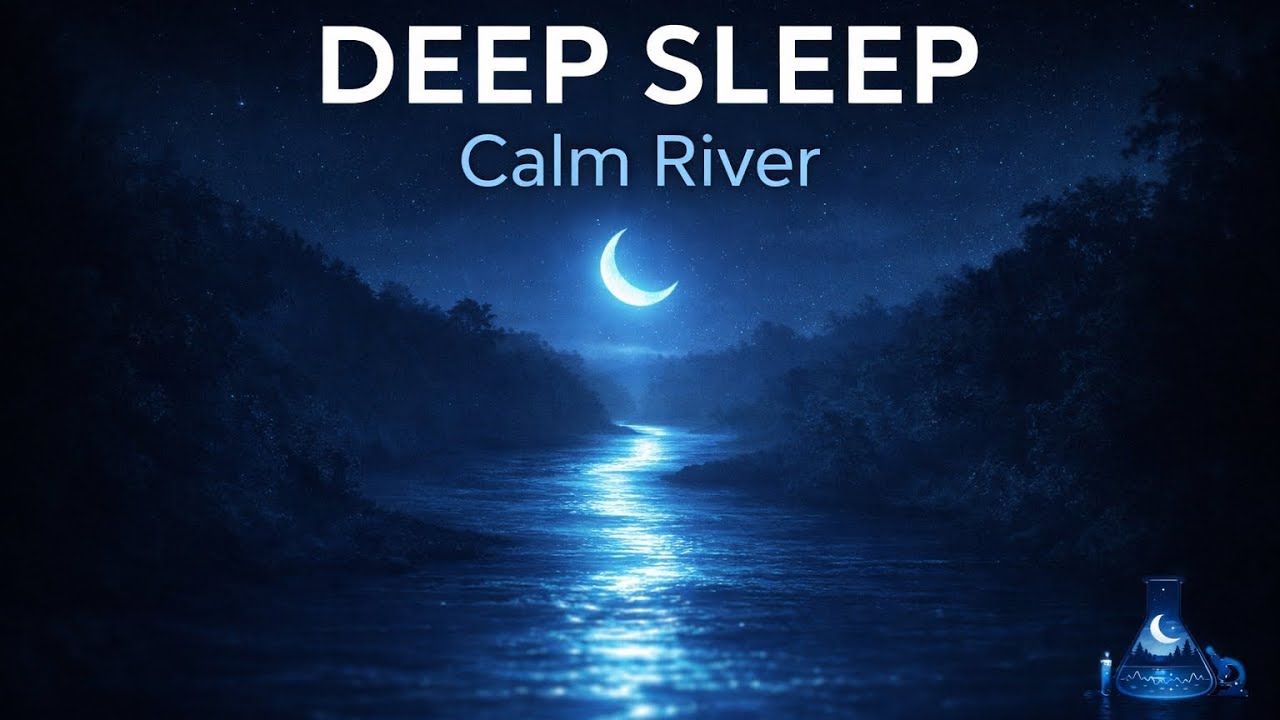 Experiment #02 | Calm River Flowing for Deep Sleep | 3 Hours - No Music - Dark Screen 