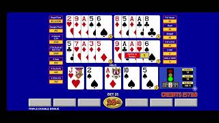 #61 Practice Five Play Triple Double Bonus Poker - 2222 w/Kicker screenshot 2