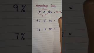 Find percentage in seconds #percentage #maths #percents #maths #mathstricks #shorts #viral #trending