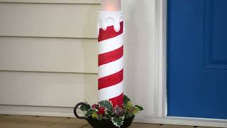 Mr. Christmas 24 Blow Mold Candles with Faux Greenery 2pack