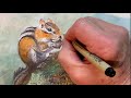 What the Woods Provide: Chipmunk in Watercolor
