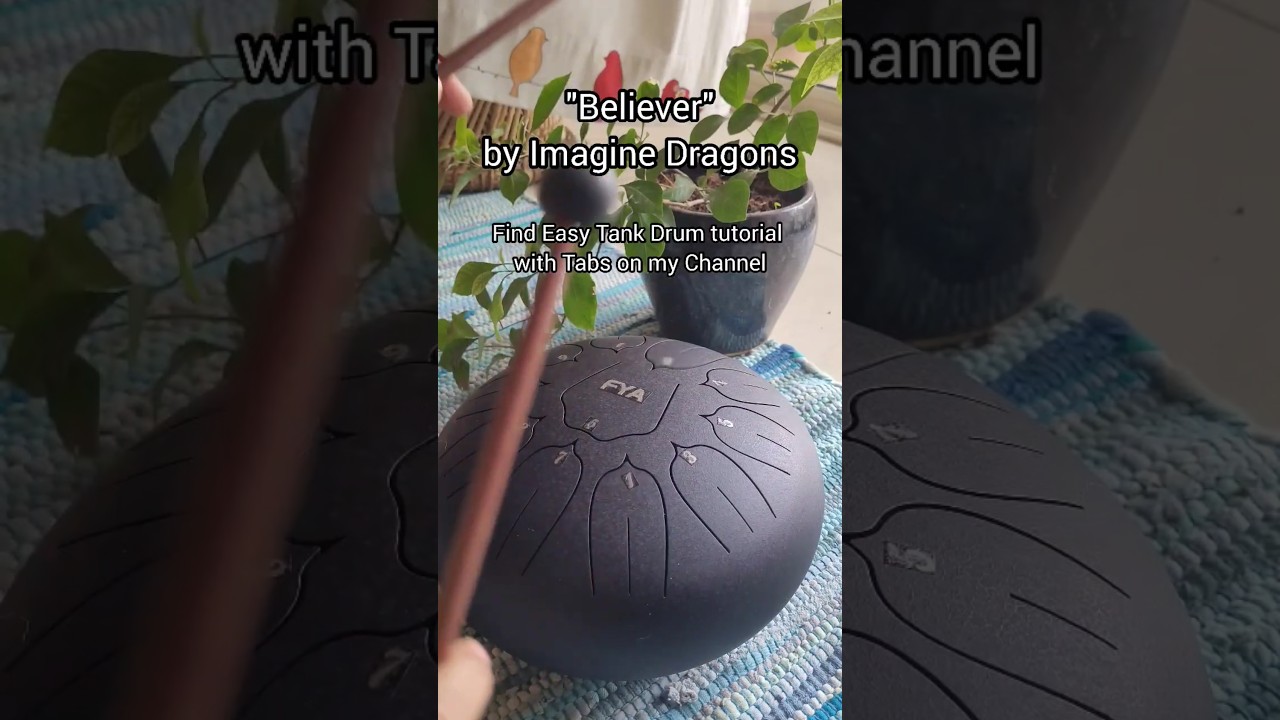 Believer by Imagine Dragons on Tongue Drum 11-Note D Major #tankdrum #tonguedrum #believer #tankdrum